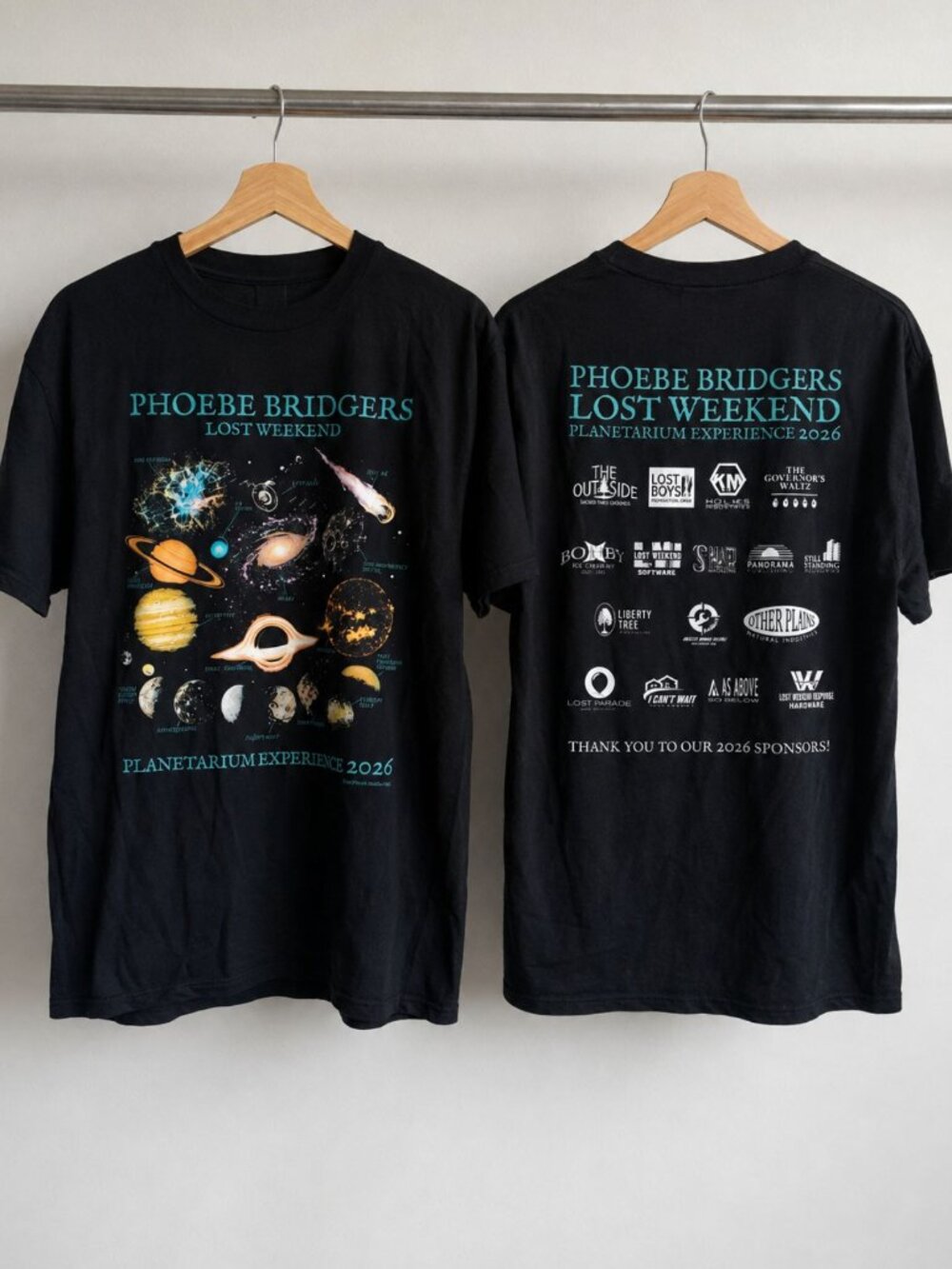 Phoebe Bridgers Lost Weekend Planetarium Experience 2026 Tee Reprint